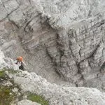 Climbing the Triglav north face