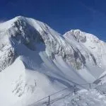 Blick auf den Triglav-Gipfel von Kredarica aus