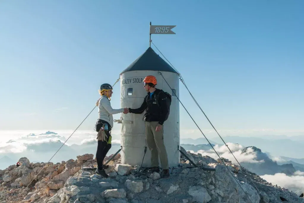 naar de top van Triglav hoog en vet