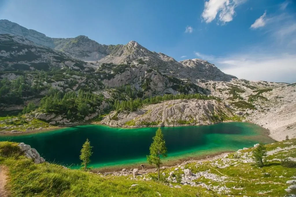 The kidney lake, the biggest of the Seven Triglav Lakes